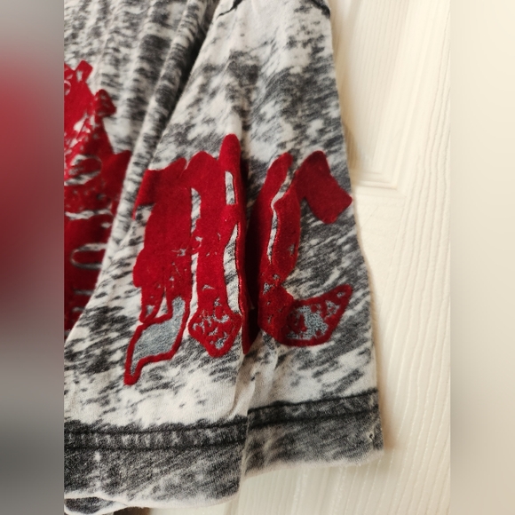 Affliction Men's Distressed Graphic T-Shirt - Red & Gray, Size L - Picture 3 of 5